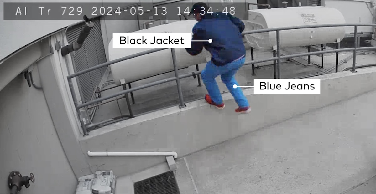 Alarm.com camera issuing an AI Deterrence spoken warning to an intruder